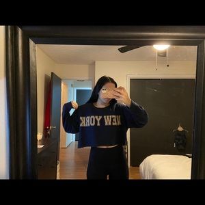 “New York” cropped sweatshirt
